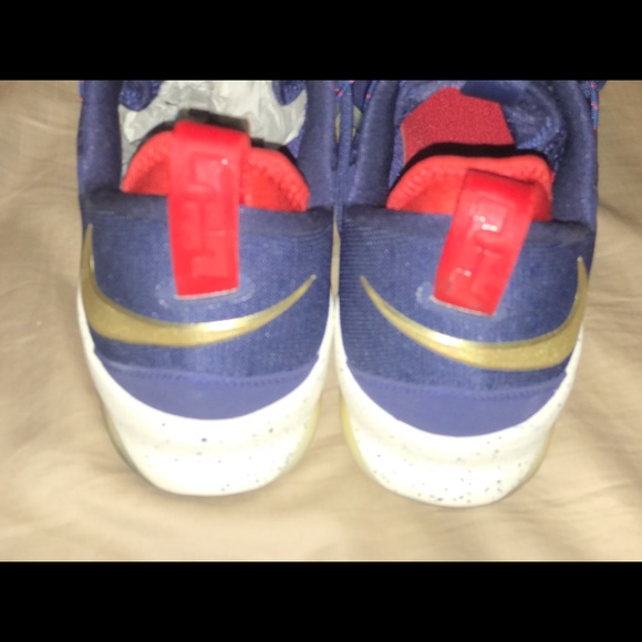 Nike Lebron 14 Low Midnight Navy/Metallic Gold "USA" Mens 11.5 Used - Picture 6 of 8